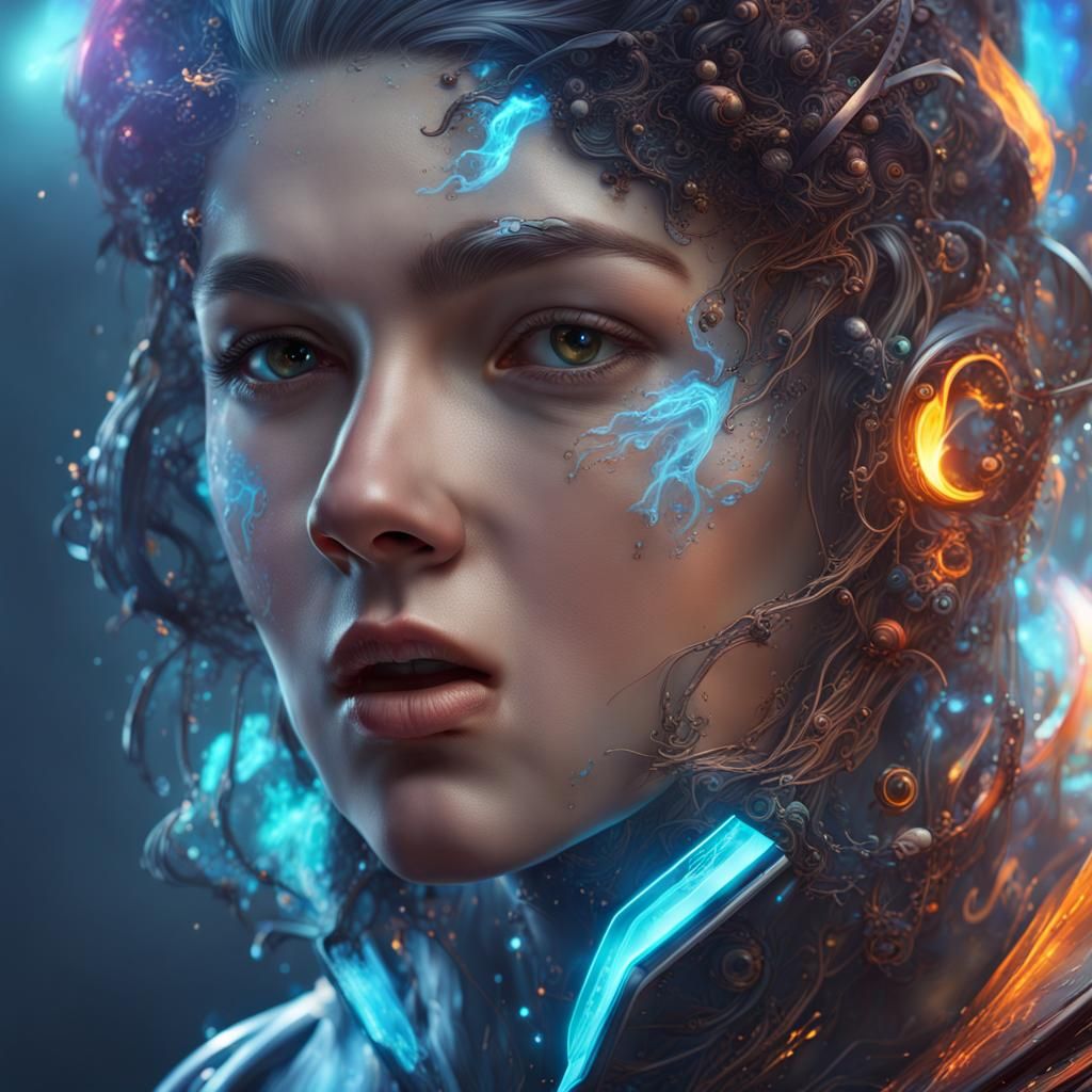 Hyperrealistic Interface Fantasy Tech in Splash Art Style