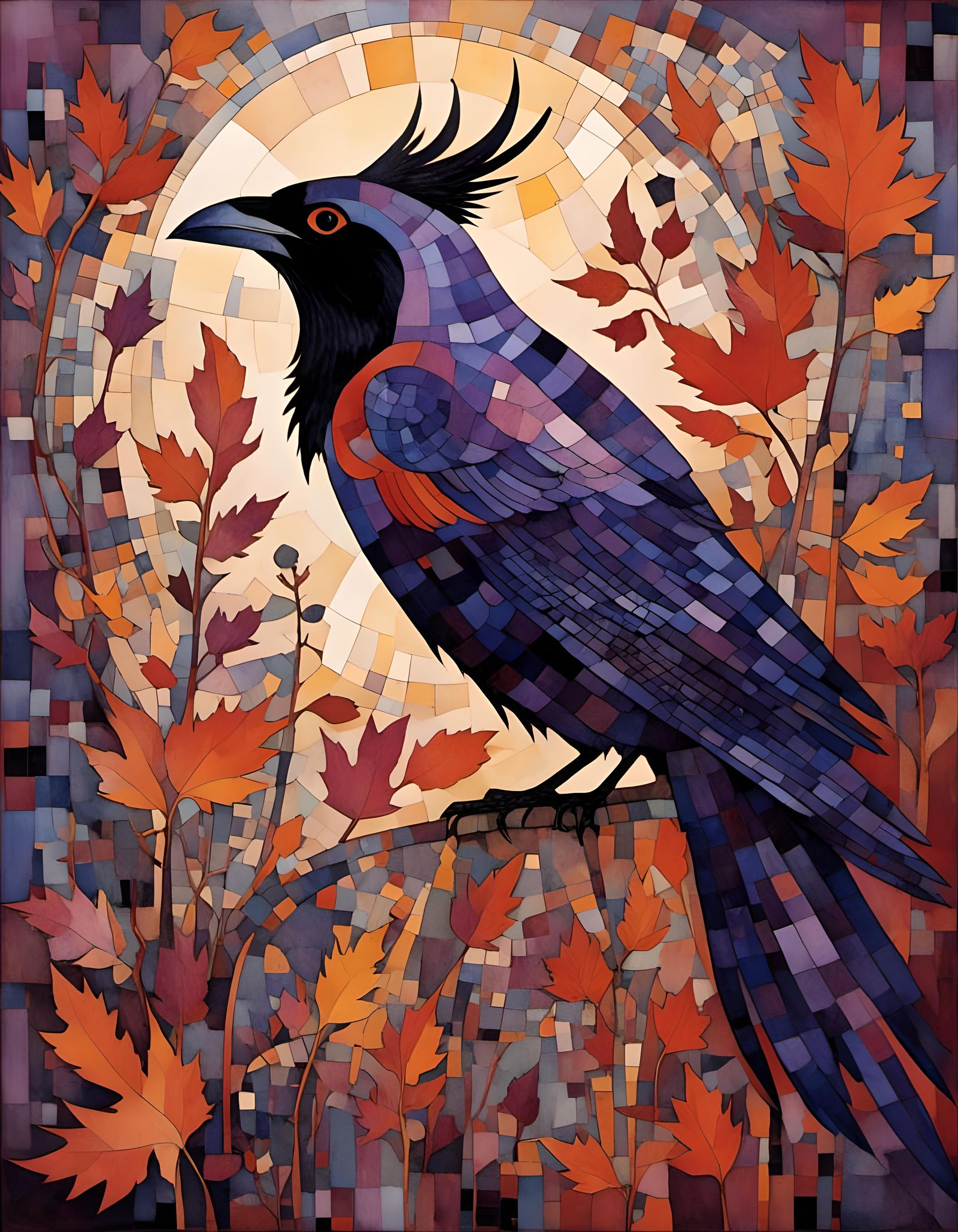 Eerie Raven in Gothic Setting