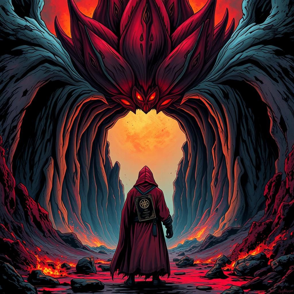 Ominous Gates to Hell in Comic Style