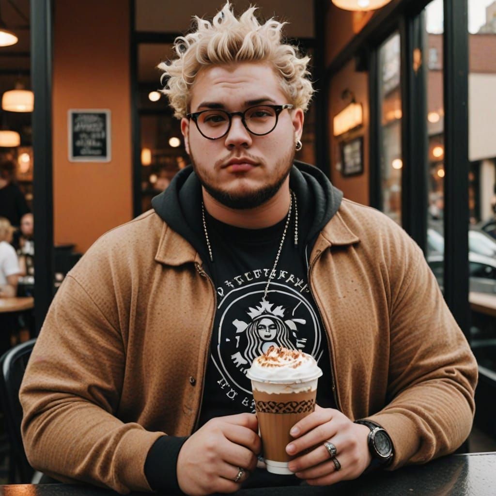 Handsome Young Man with Tribal Tattoos and Chubby Fit Style