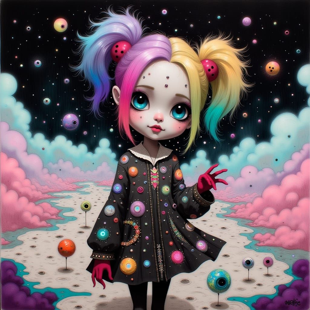 Harley Quinn in Zodiac-Inspired Cosmic Costume