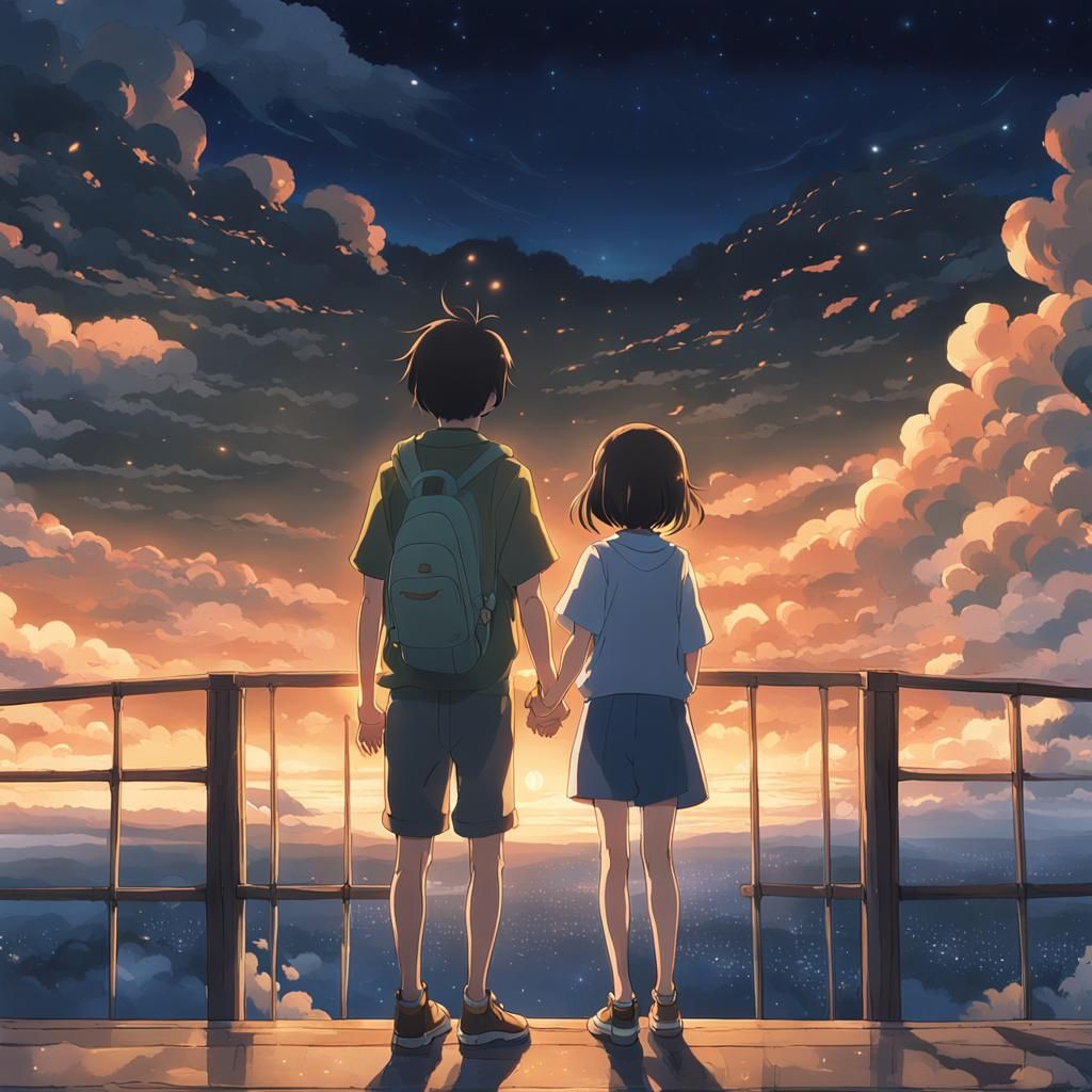Smokey Girl Goodbye: Studio Ghibli Anime Art