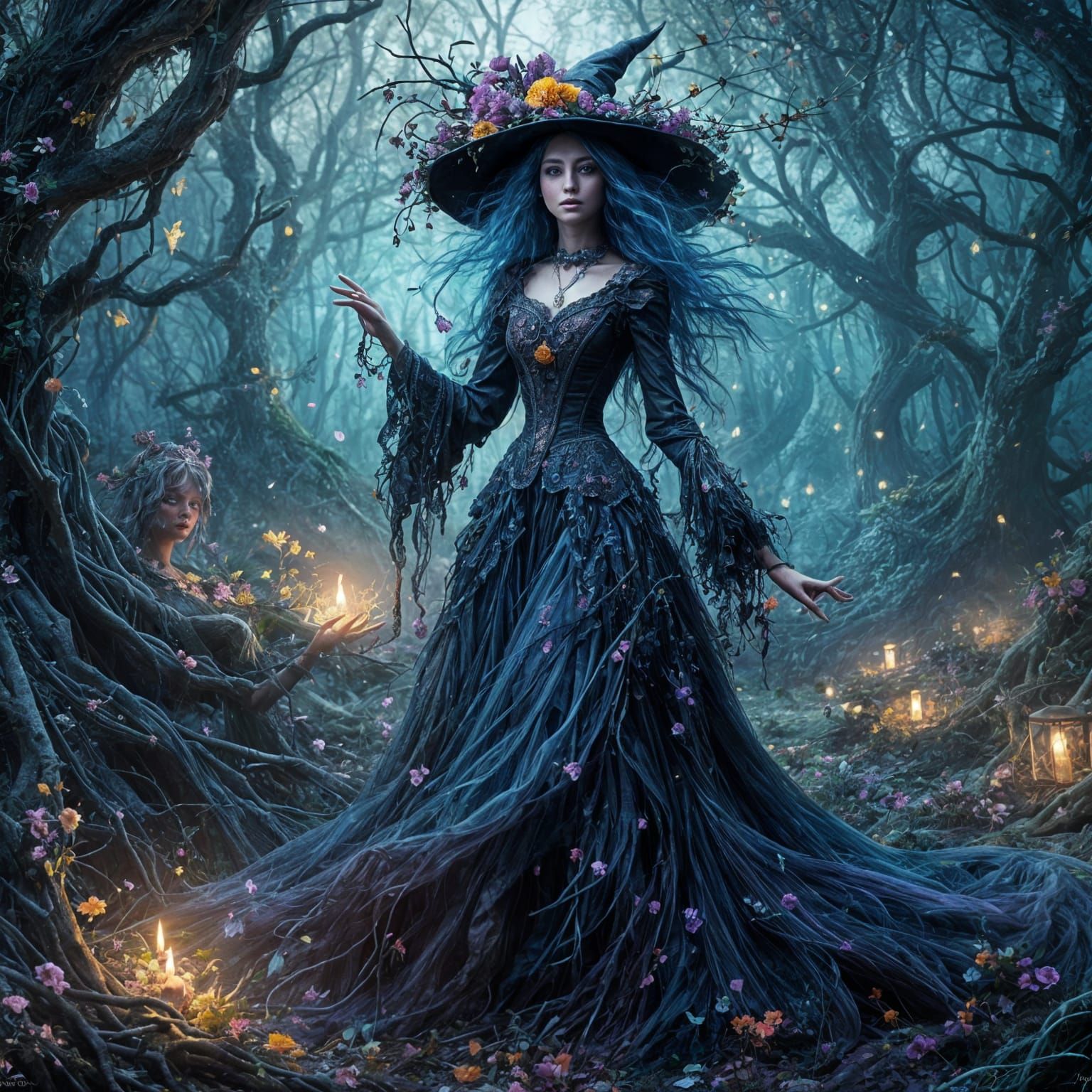 Enchanted Witch in Whimsical Forest