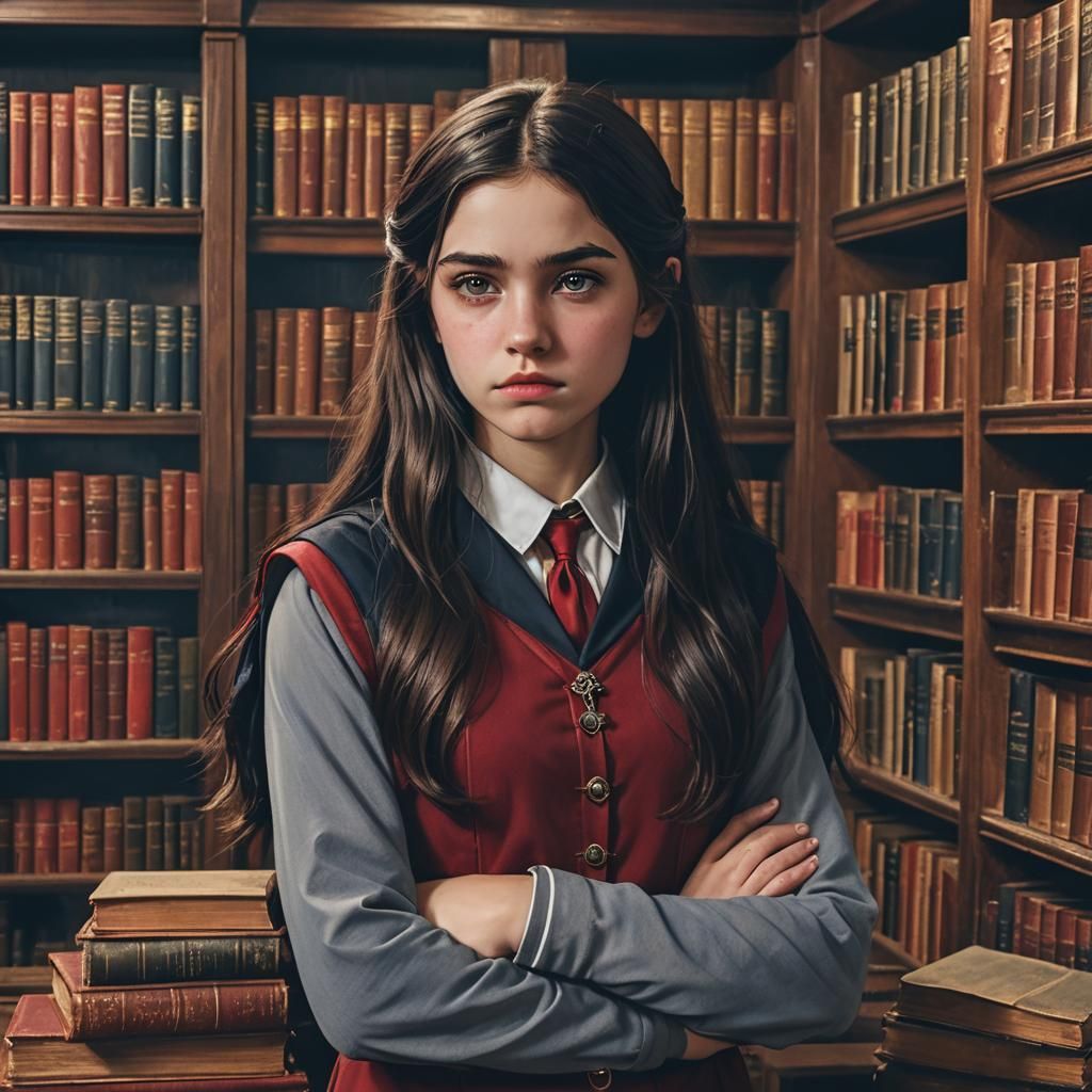 Gothic Fantasy Portrait of Student in Dark Academia