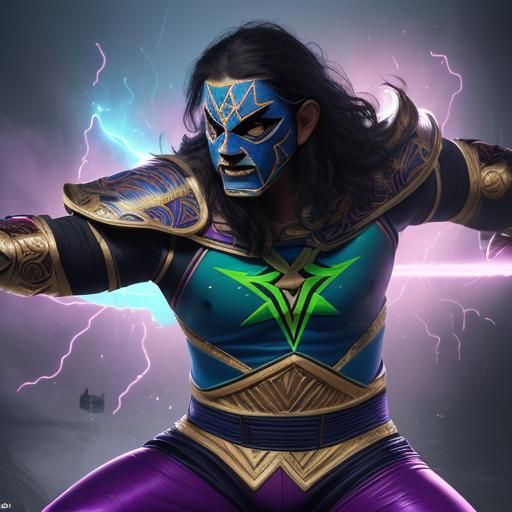 Luchador Wizard: High-Definition WWE Action Portrait