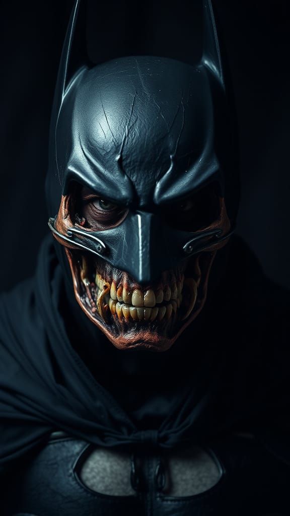 Decaying Hero in Dark Gotham City