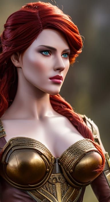 Scarlett Johansson as Triss Merigold in Witcher Style