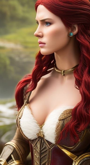 Hyperrealistic Triss Portrait in Witcher Style