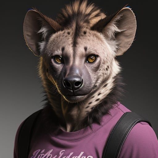 Scuzzy Feminine Hyena: A Striking AI Image