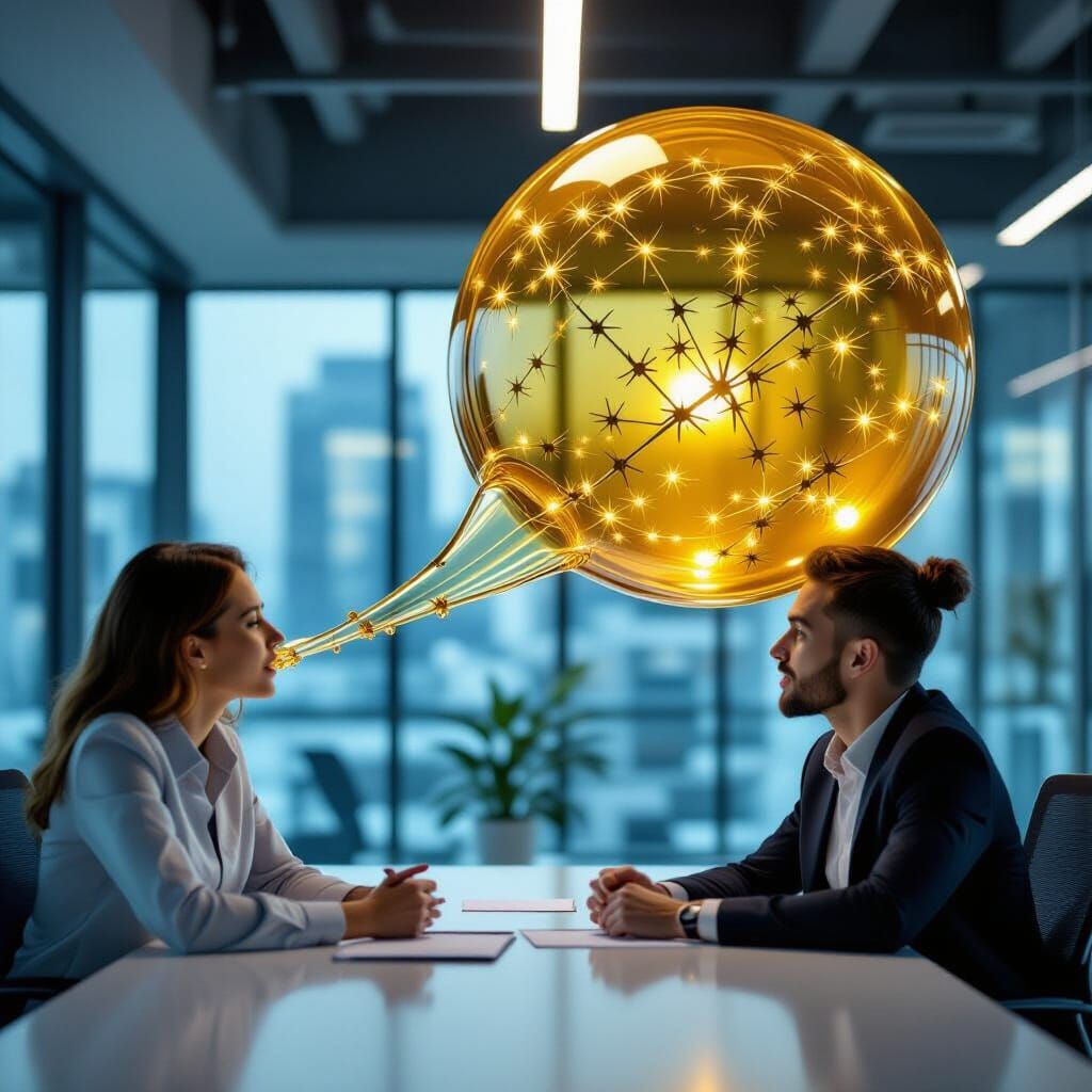 Modern Office Honey Speech Bubble Danger