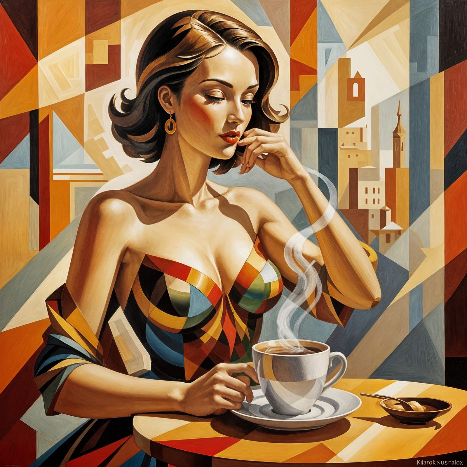 Enjoying the aroma of coffee ☕