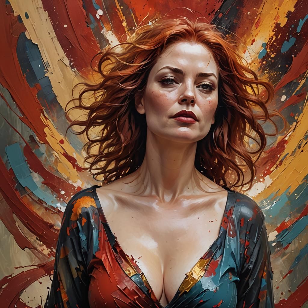 bare face,  makeup-free raw unfiltered middle aged chubby woman, brunette blonde red hair,...