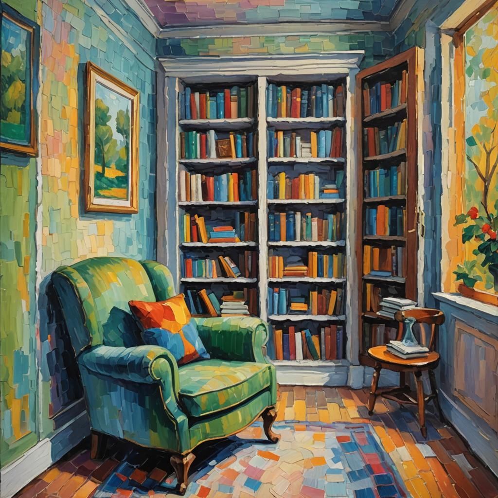 Quiet Alcove: A Neo-Impressionistic Expressionist Painting