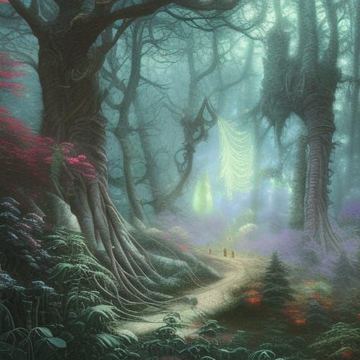 Whimsical forest