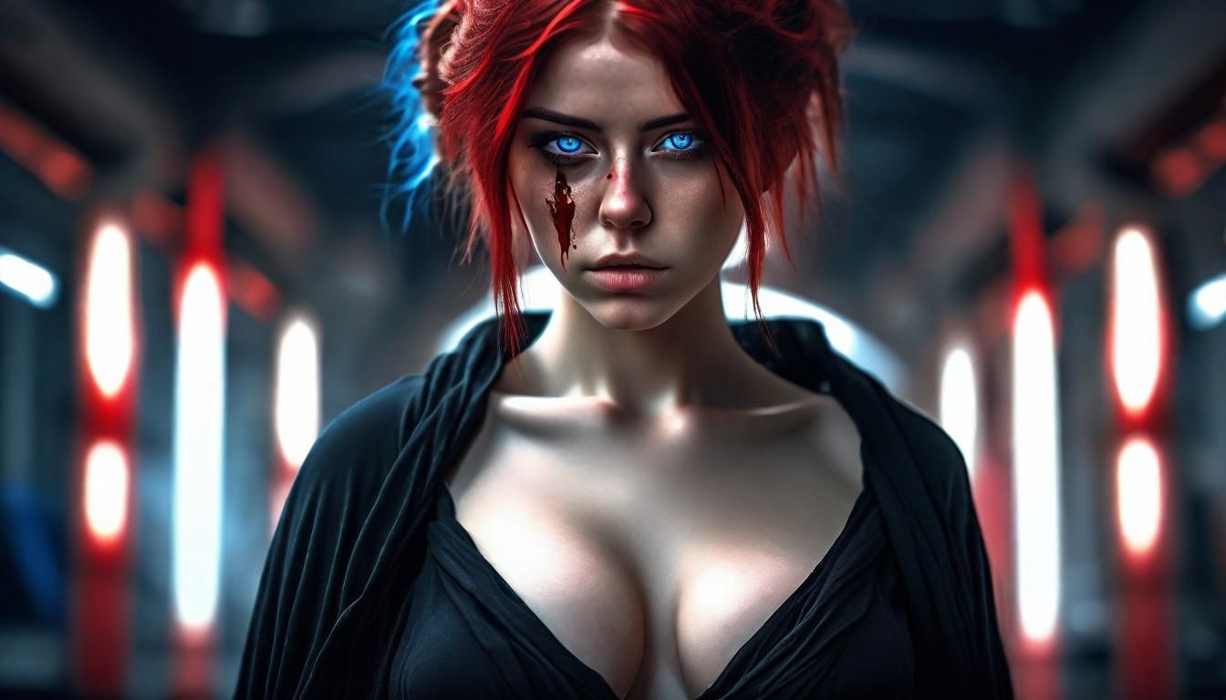 Female Jedi in Black Dress, Hyper Realistic 4K