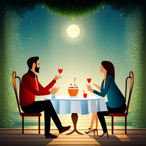 Romantic Cafe Proposal: A Hyperrealistic Scene of Love