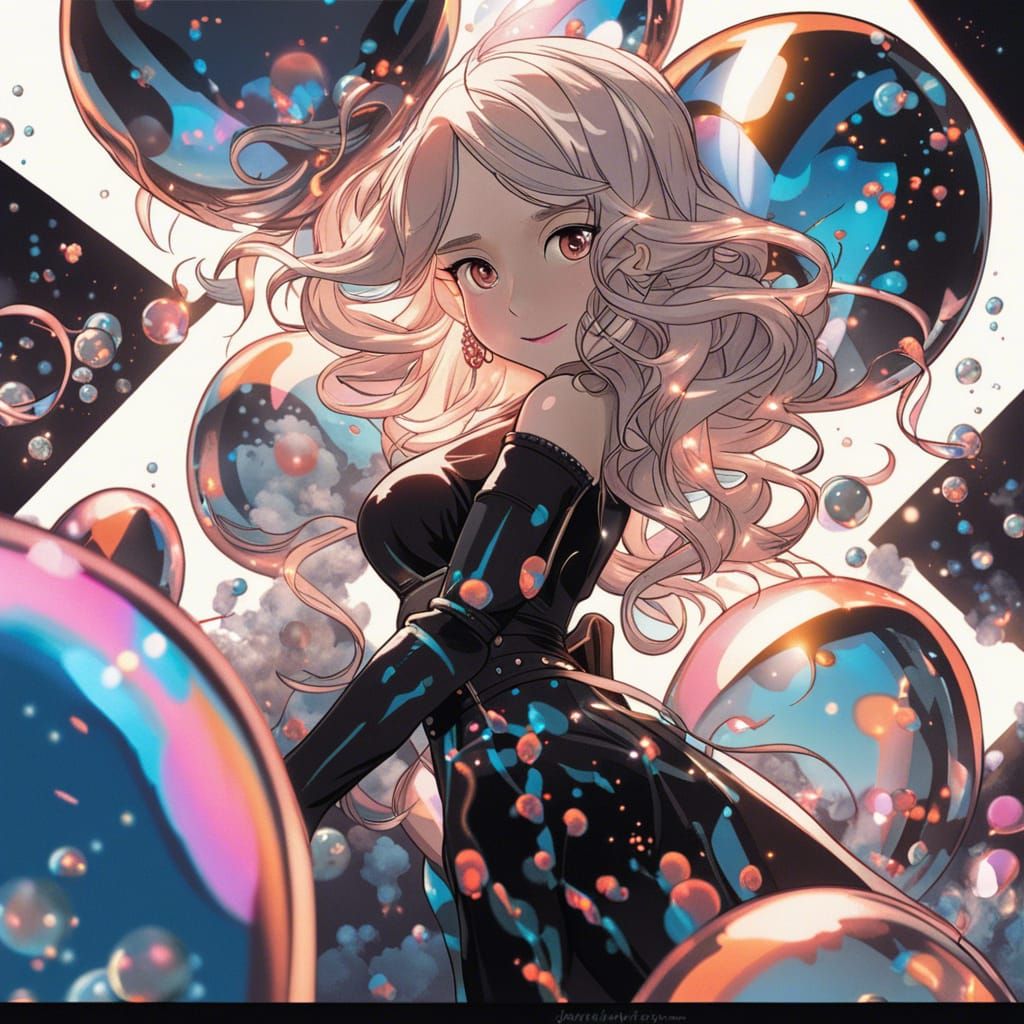 Girl Swims in Bubbly Lava Lamp World