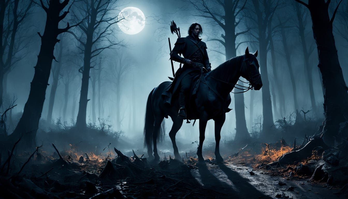 Knight in the Shadows: Dark Fantasy Concept Art