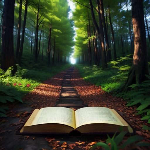 Book on Forest Path