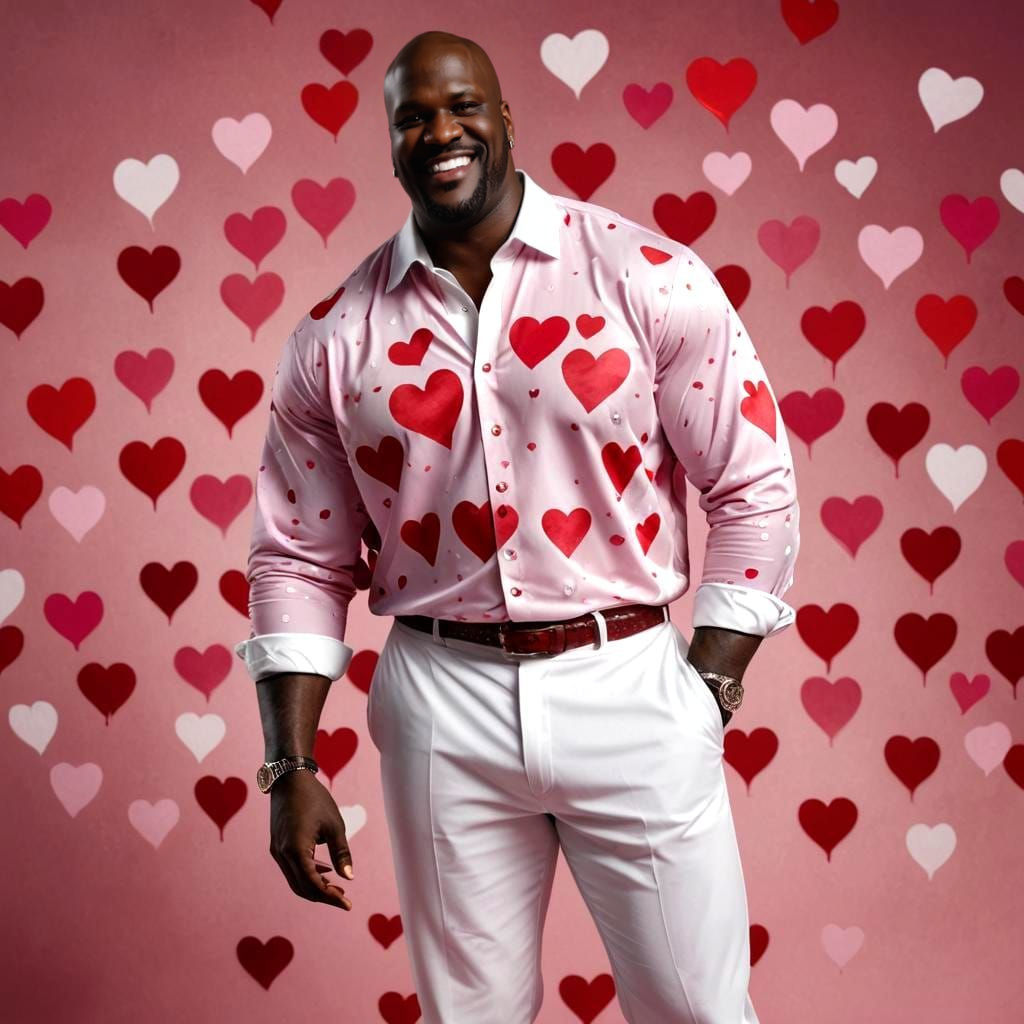 Shaquille O'Neal Romantic Portrait in Digital Art
