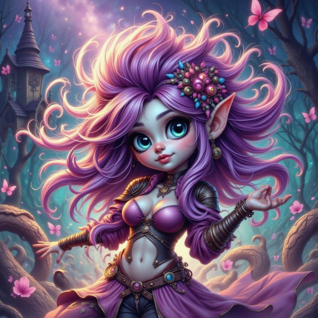 Adorable Chaotic Bauhaus Troll Pixie Fusion