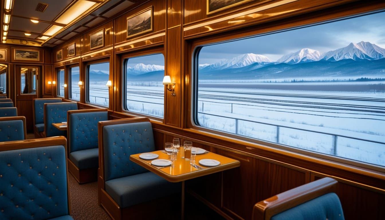 A winter train journey