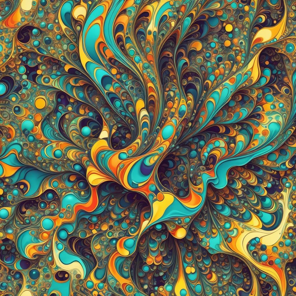 Crystal clear psychadelic soda pour