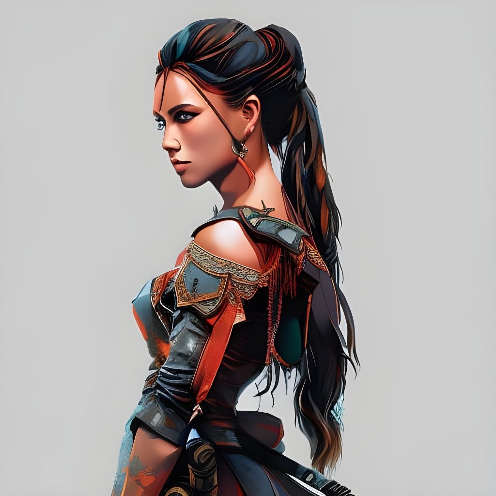 Tomb Raider Portrait in Expressive Speedpaint Style
