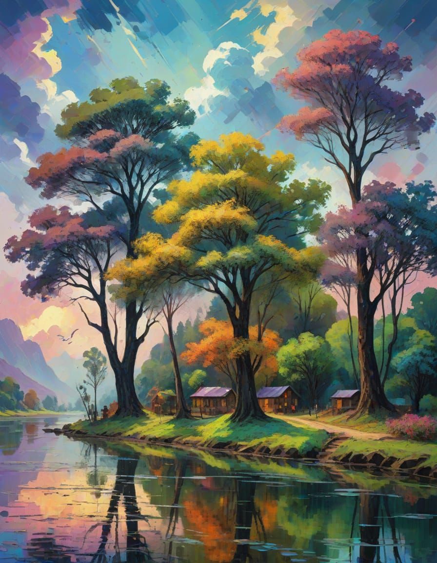 Epic Detailed Oil Painting in Expressionist Style