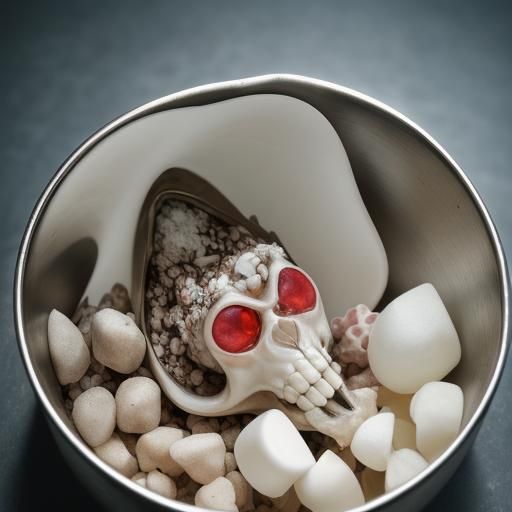 Extracted Wisdom Tooth in Metal Bowl: Photography