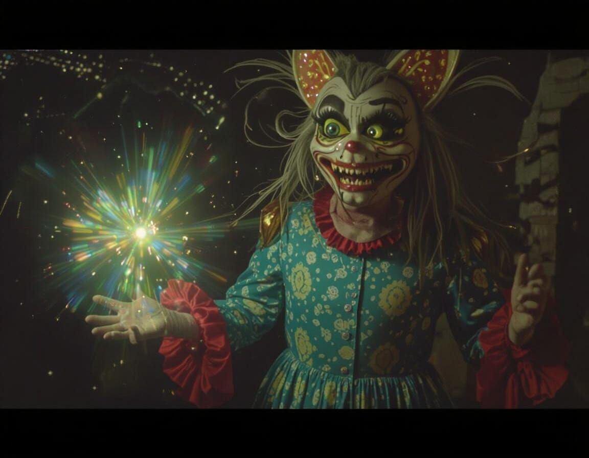 Surreal Cursed Magic Bag Creature in Lomography Style