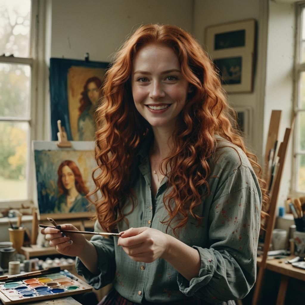Smiling Scottish Woman in Cinematic Portrait
