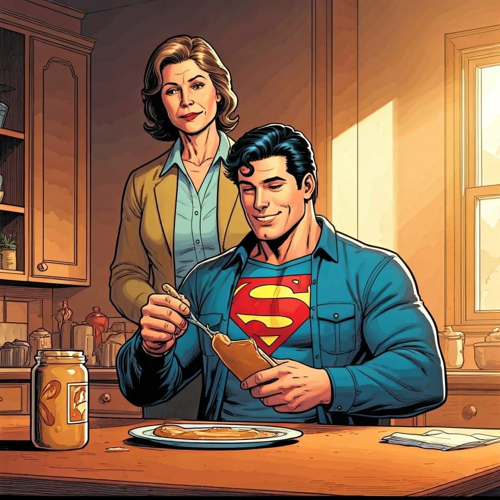 Superman breakfast