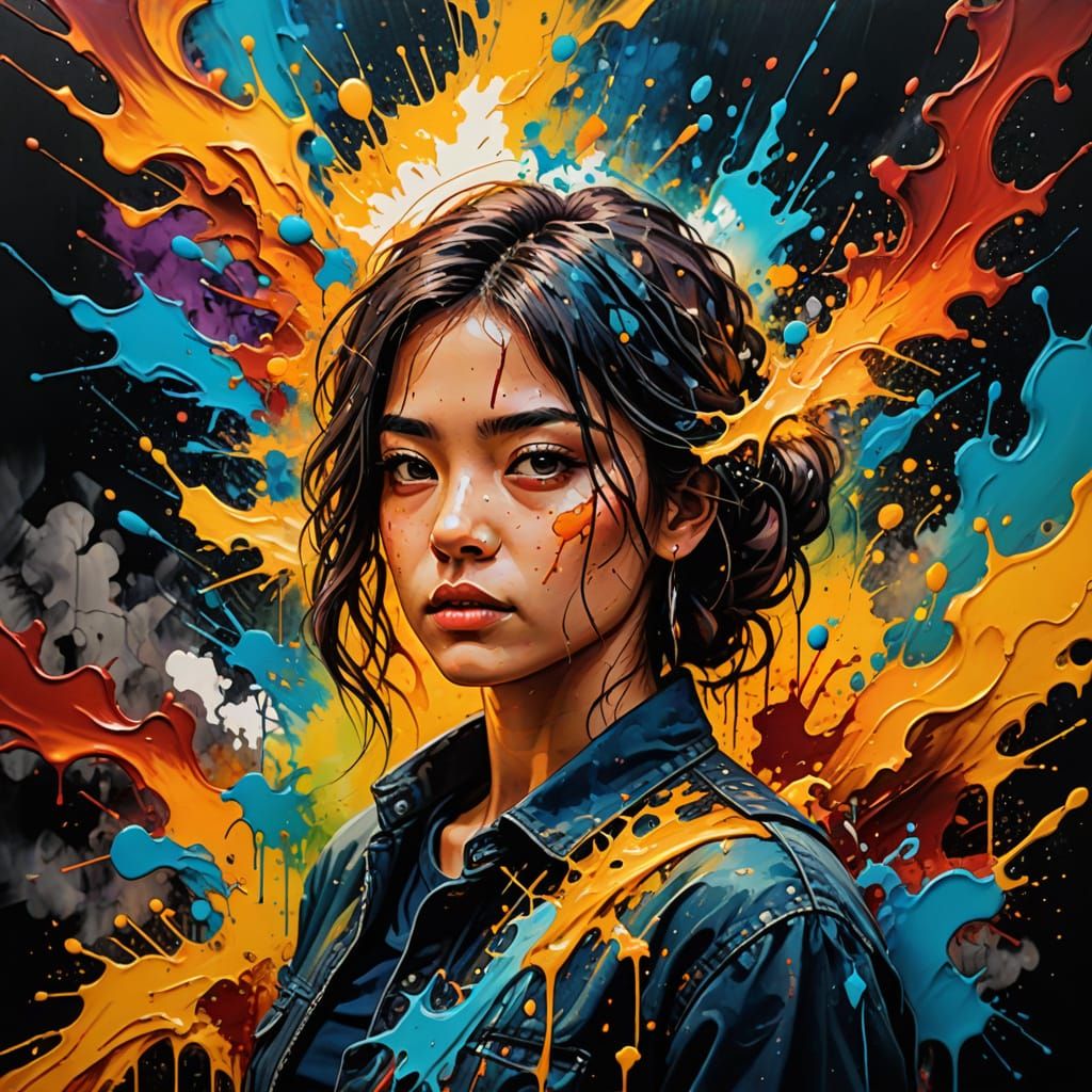 Vibrant Artist's Mind Unleashed in a Kaleidoscope of Color