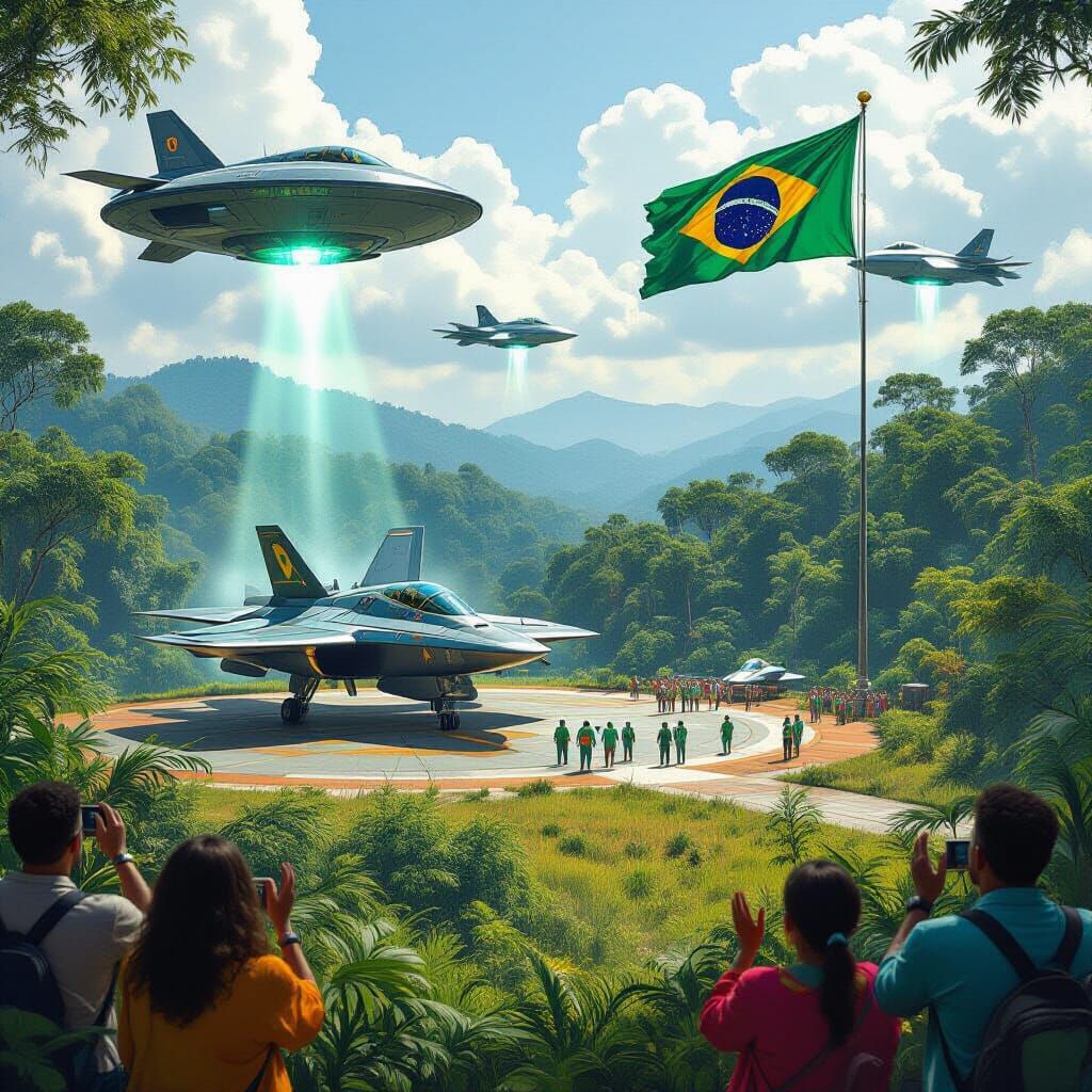 Aliens Arrive at Brazilian Military Base in Amazon
