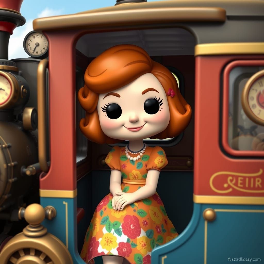 Funko Pop Figure Disney Lili Disney  in Disneyland Train