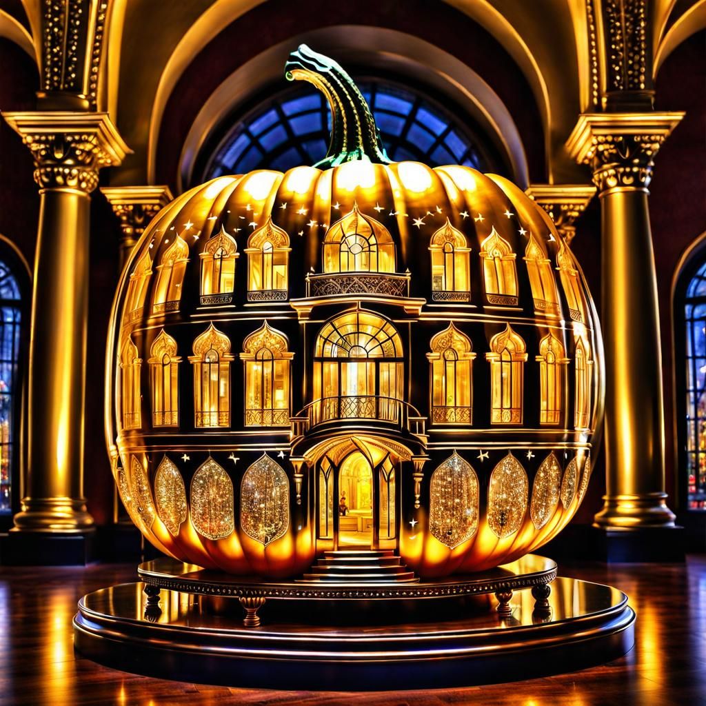 Magical Palace inside a Crystal pumpkin