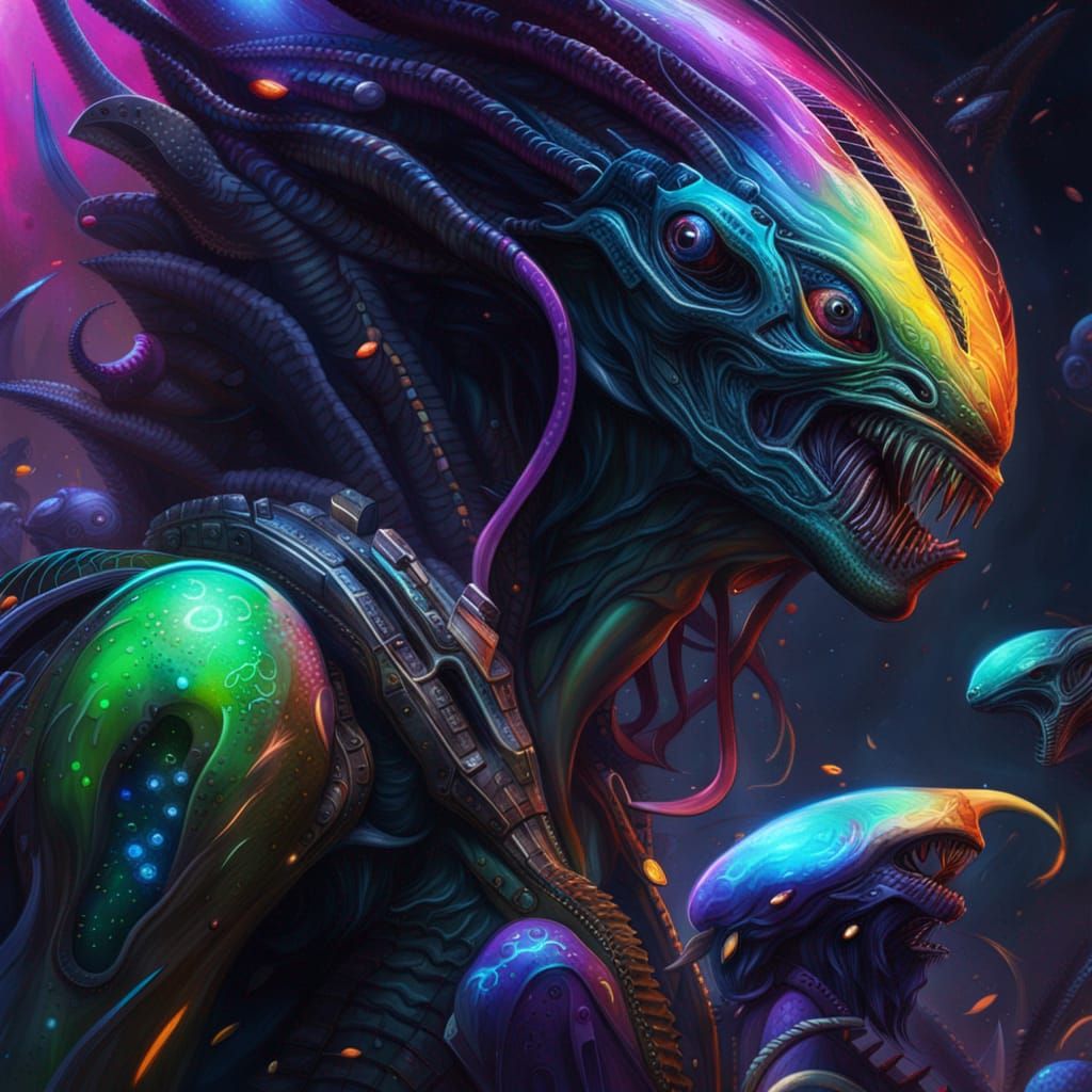 Hyperrealistic Alien Swarm Concept Art