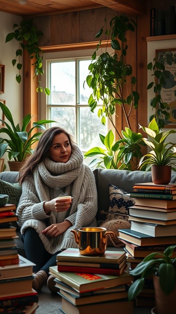 Cozy Millennial Couple in Serene Eco-Friendly Home