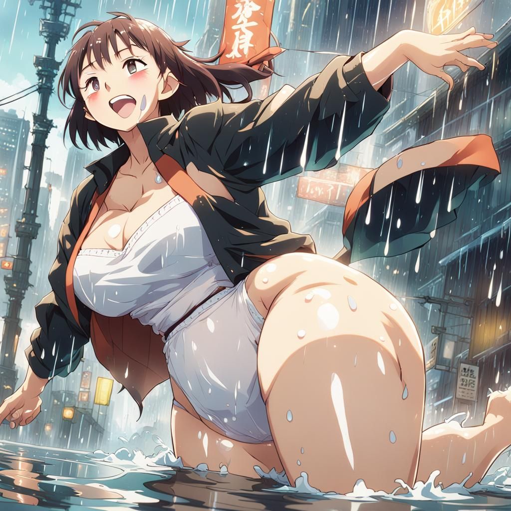 Kawaii Anime Woman in Ghibli Style