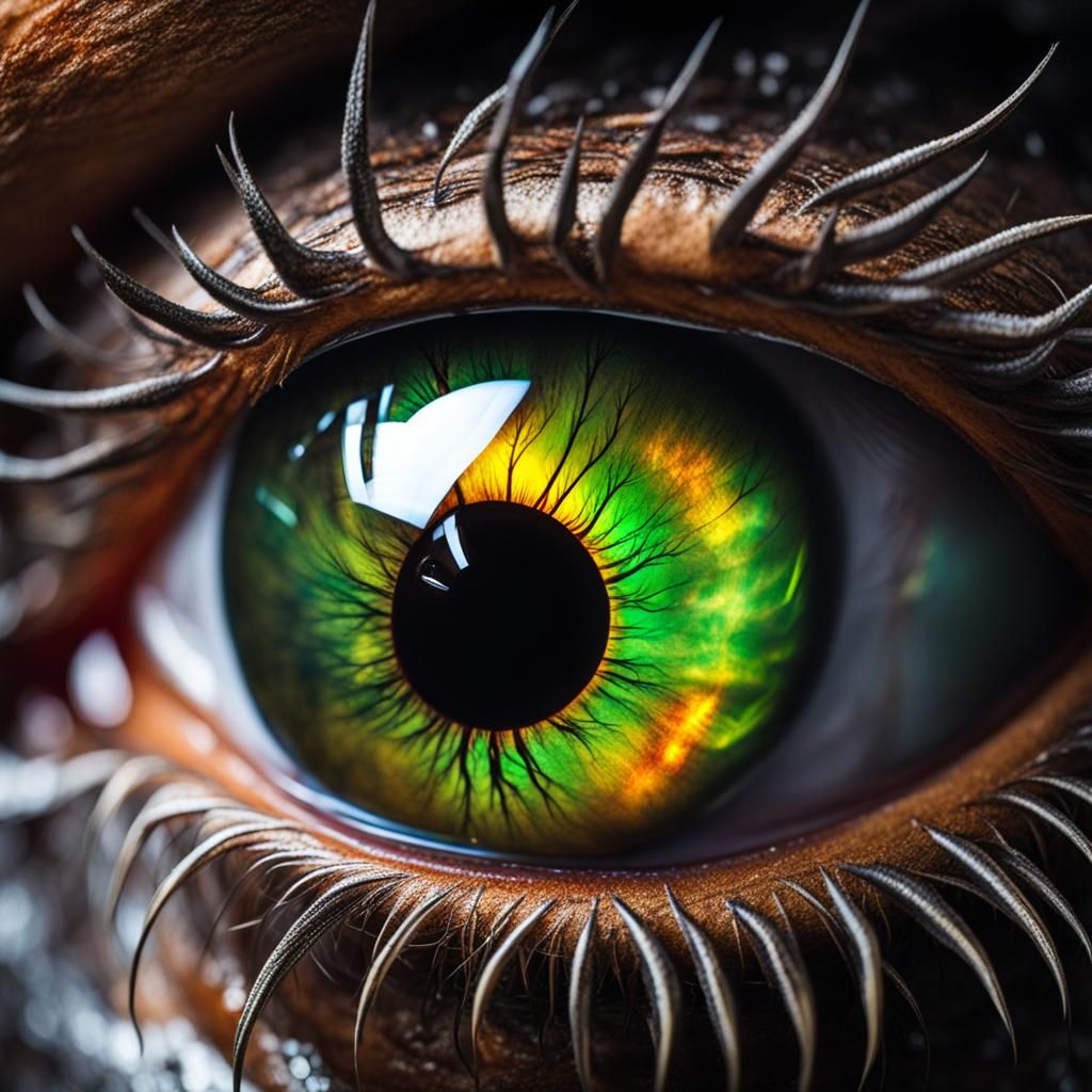 Insanely Detailed Creepy Eyes with Iridescent Galaxies