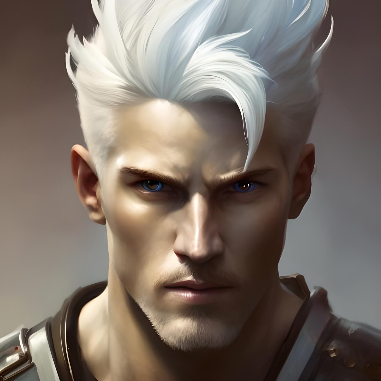 White hair warrior