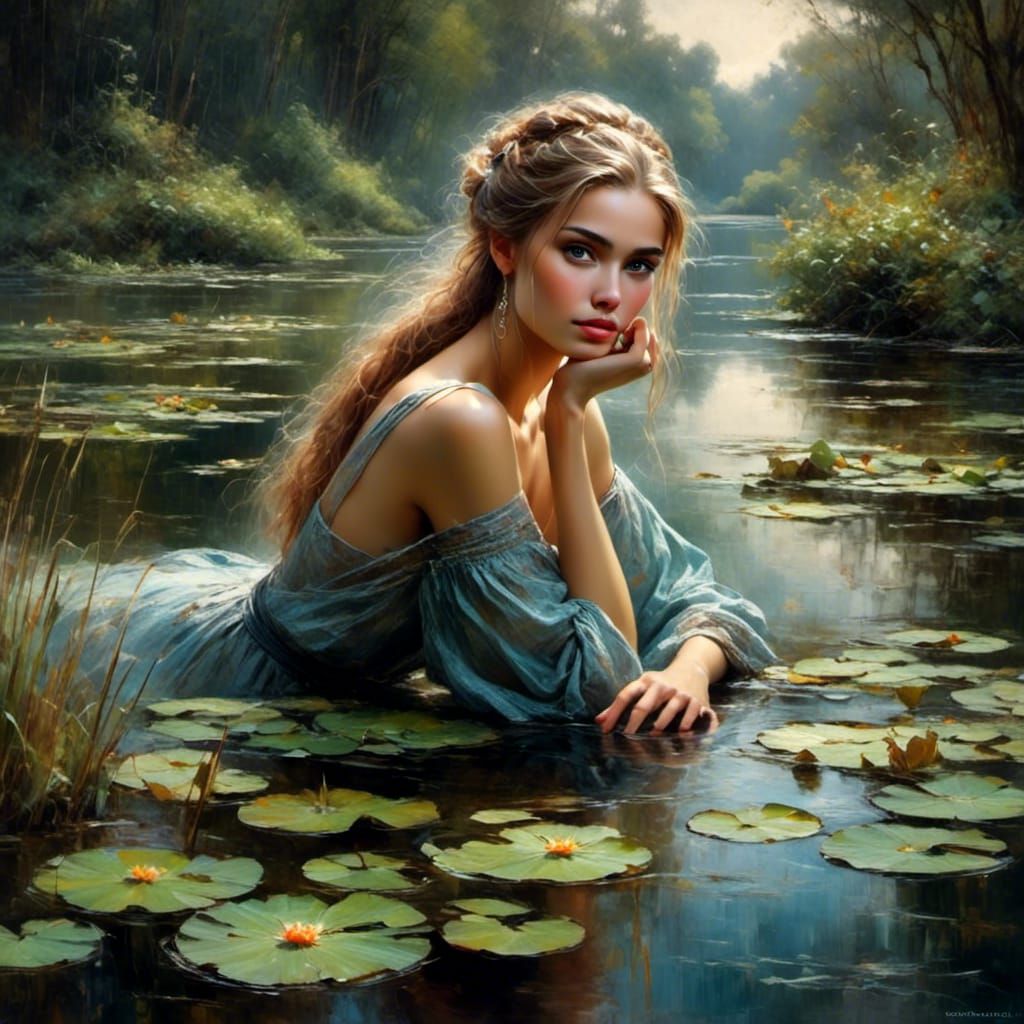 Magical Princess in Sparkling Fantasy Landscape