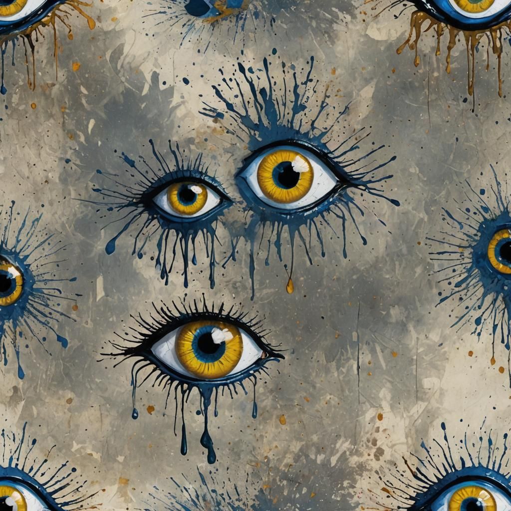 Painted Effect Evil Eye Digital Art