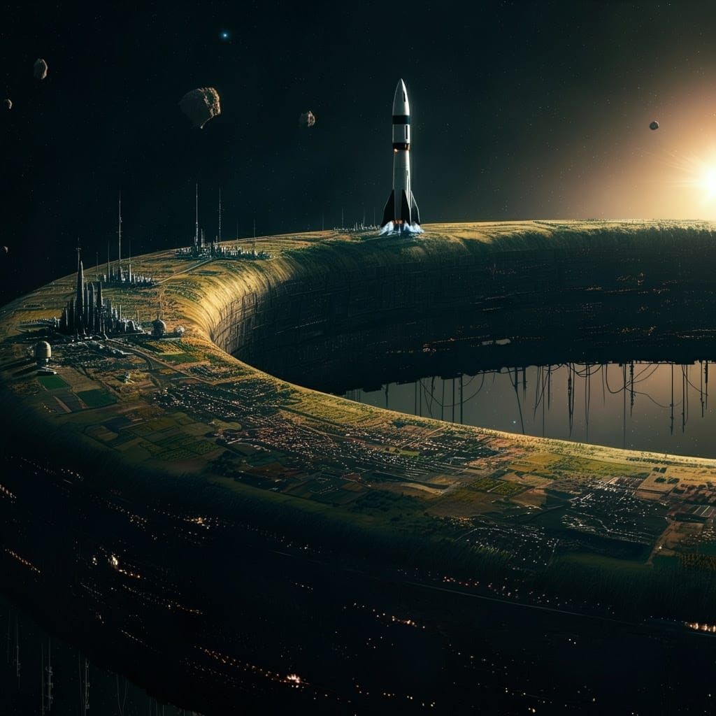 Cyberpunk Megastructure Reaches for the Stars