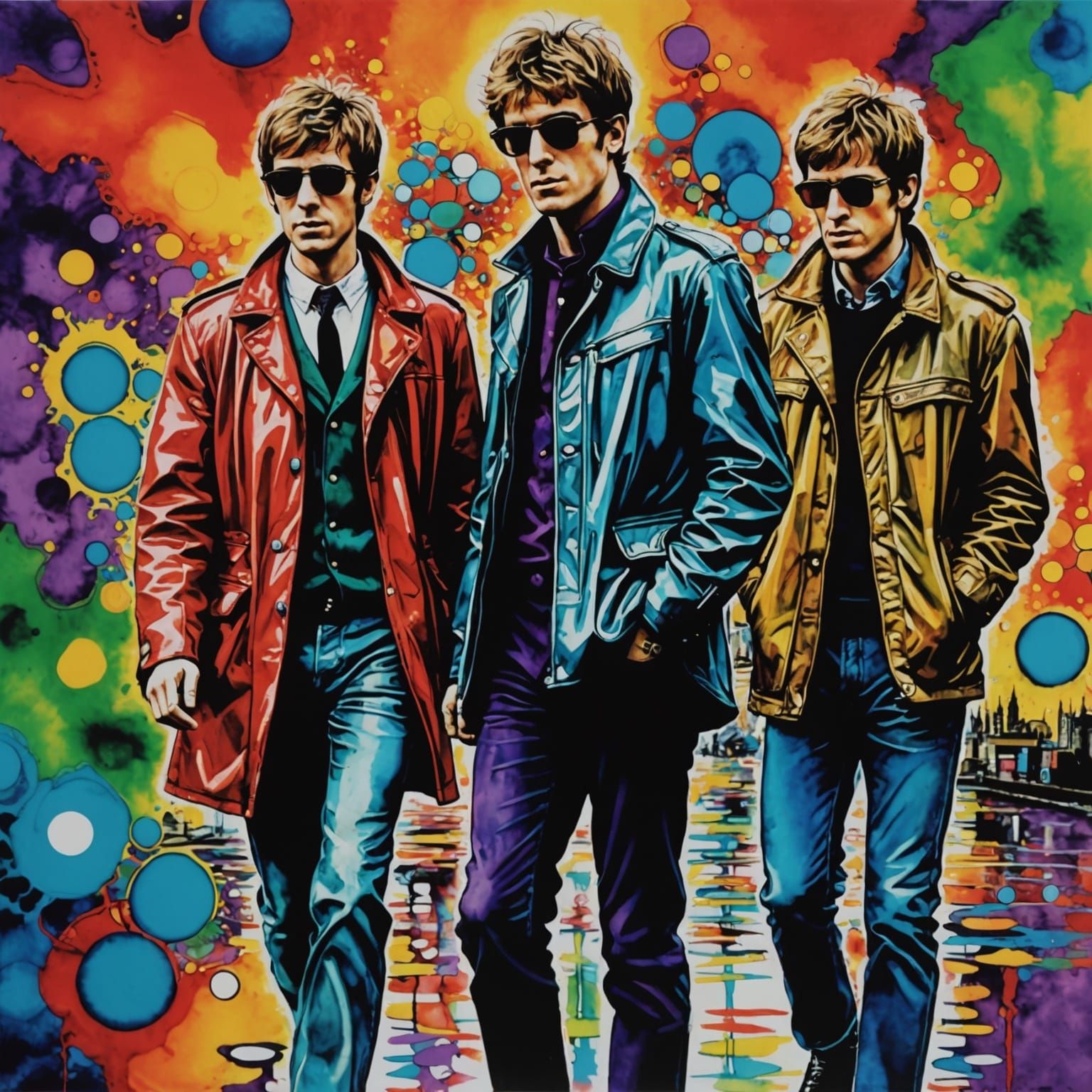 Psychedelic Quadrophenia in Alcohol Ink Style