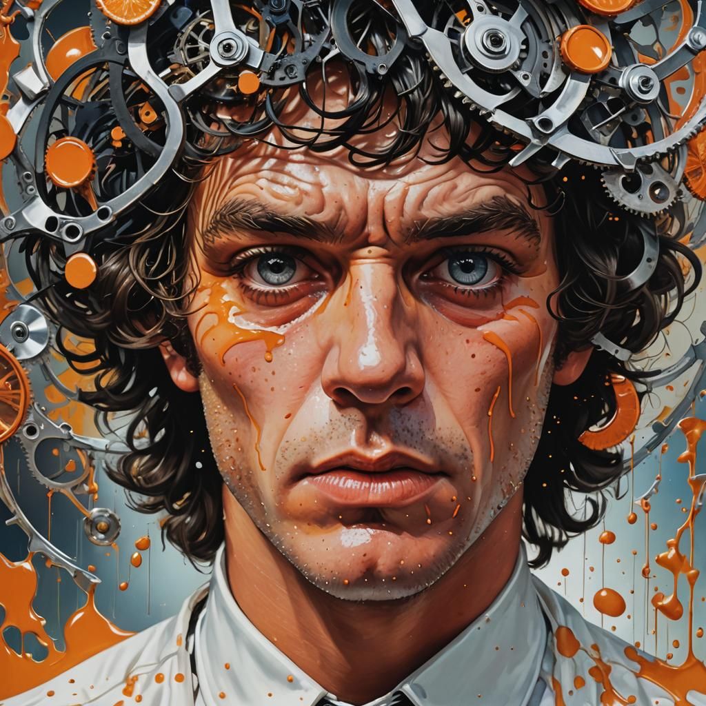 Hyperrealistic Clockwork Orange Concept Art