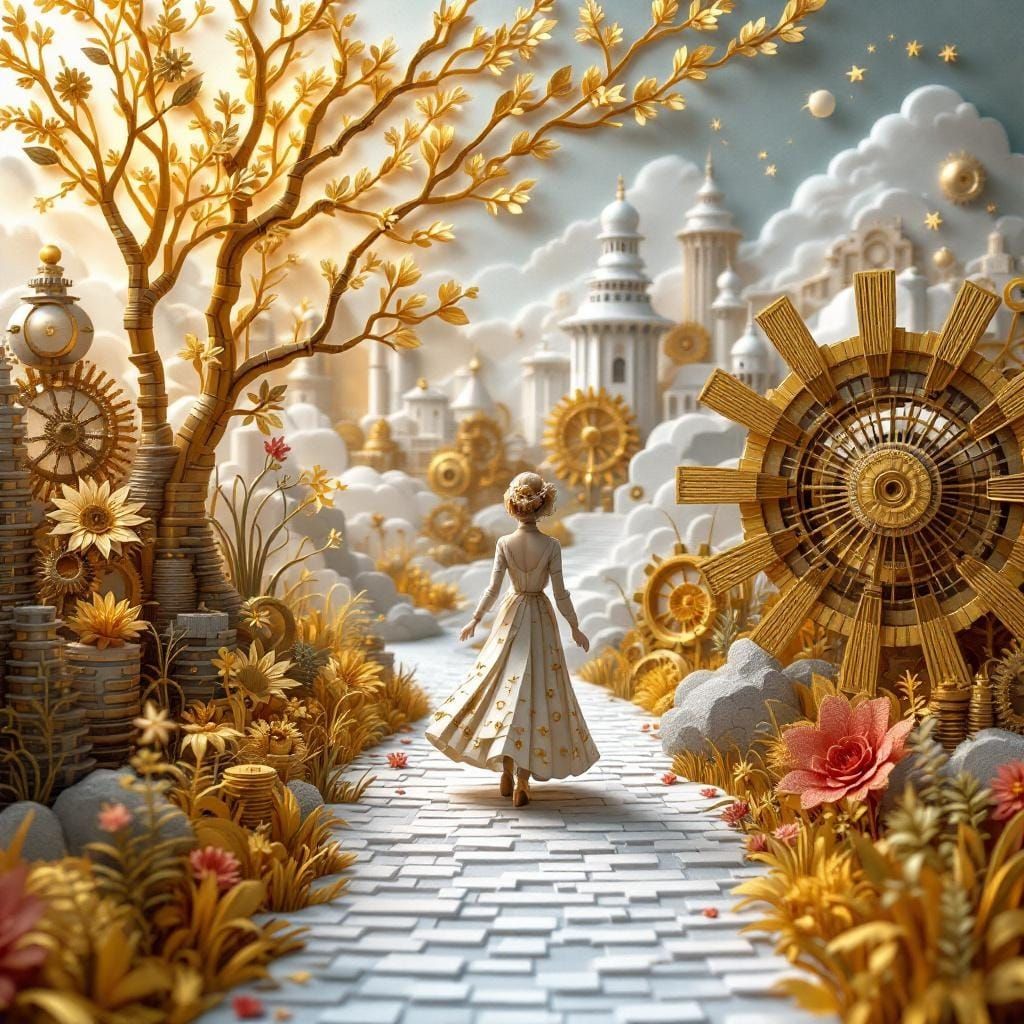 Industrial Elegance in Dimensional Papercraft