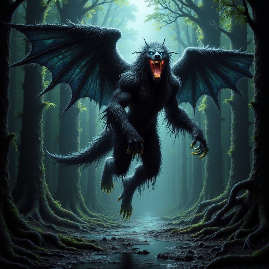 Eerie Ghost Screaming Happy Halloween in Swamp