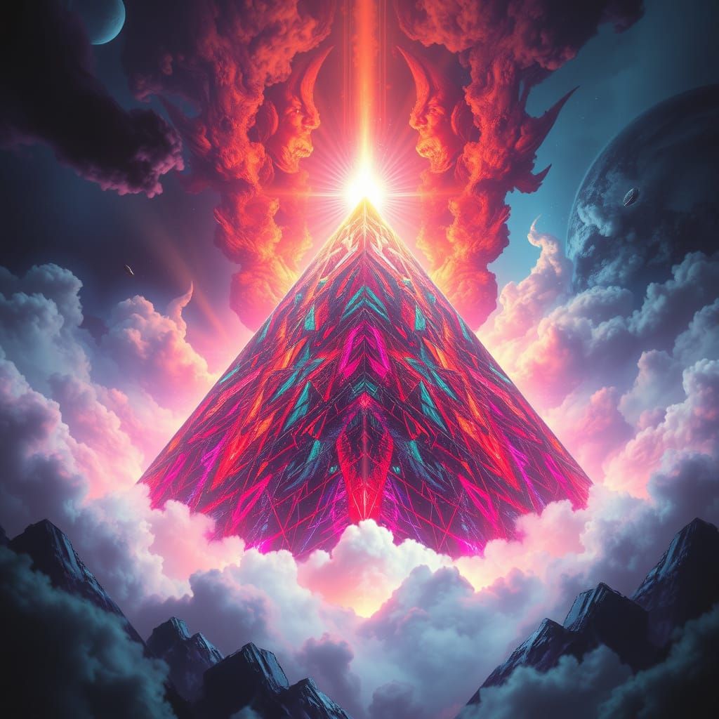 Ethereal Pyramid of Dark Cosmic Energy